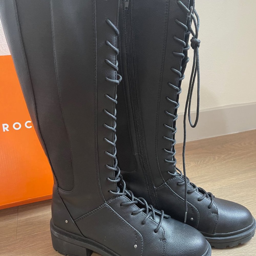 9.5 Knee-high leather boots, NEW Rocketdog "Issa"